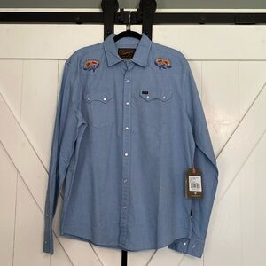 Howler Brothers NWT Poppies - M - Pearl Snaps